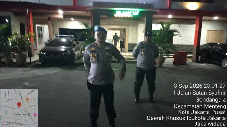 Patroli Tiga Pilar Sisir Wilayah Rawan Tawuran di Menteng, Situasi Aman dan Kondusif