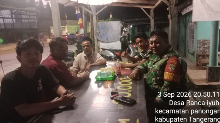 Perkuat Deteksi Dini, Babinsa Ajak Warga Tingkatkan Siskamling Jaga Kamtibmas Tetap Kondusif