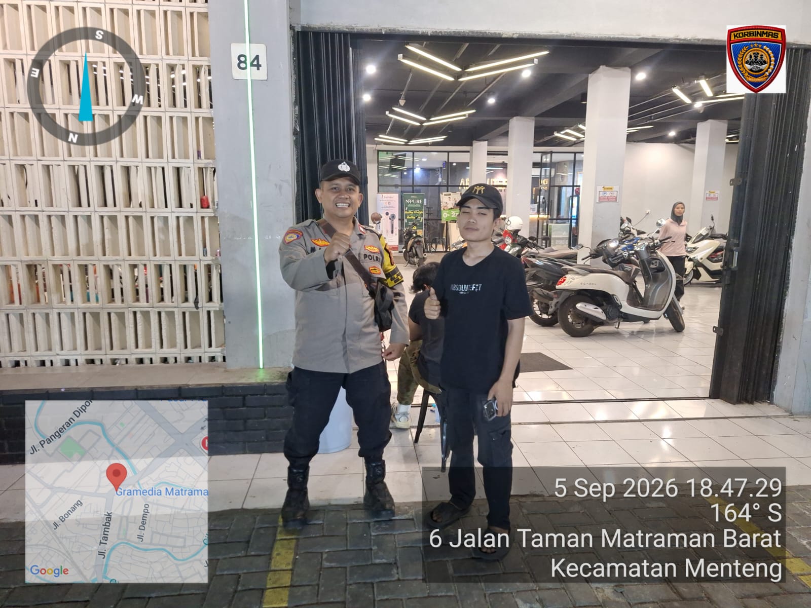 Bhabinkamtibmas Sambangi Absolut Fit, Perkuat Pengamanan Gedung