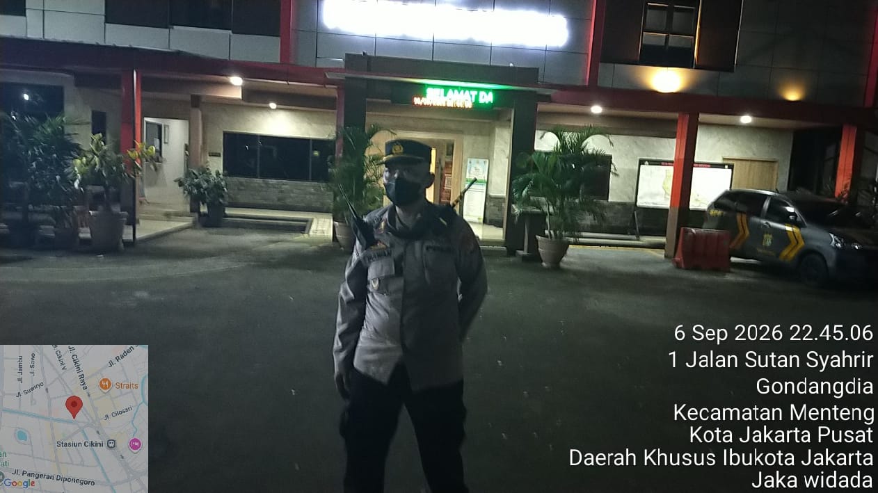 Tiga Pilar Menteng Laksanakan Apel Patroli Malam, Sasar Lokasi Rawan Tawuran