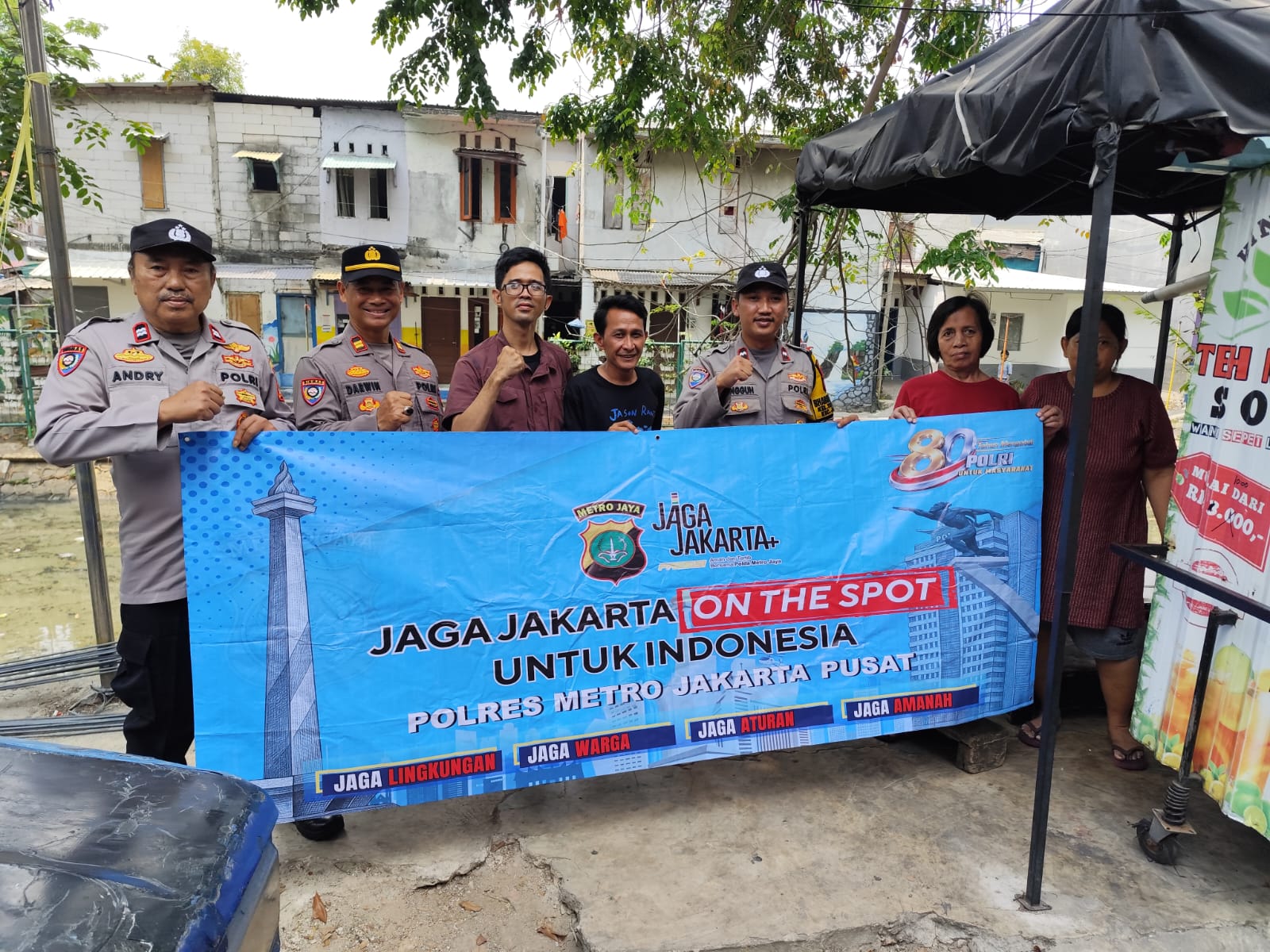 Jakarta On The Spot Untuk Indonesia, Polsek Johar Baru Ajak Warga Jaga Lingkungan Aman
