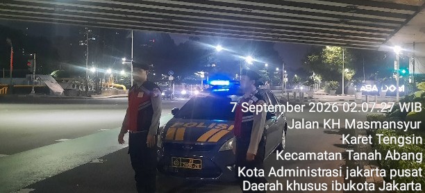 Patko 1052 Laksanakan Strong Point di TL Karet Bivak, Antisipasi Kejahatan Jalanan dan Tawuran Warga