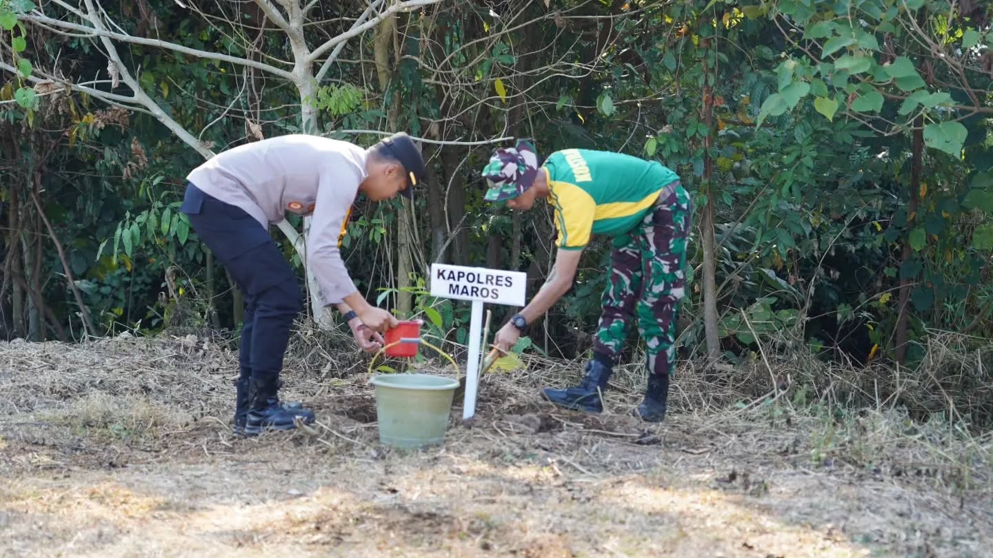 Pangdivif 3 Kostrad dan Prajurit Tanam 3.760 Pohon di Maros