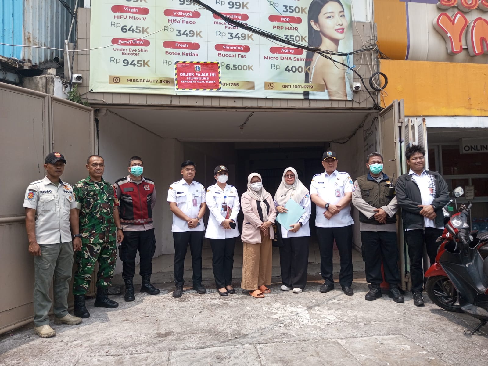 Pendampingan Polsek Sawah Besar dalam Pemasangan Tanda Objek Pajak
