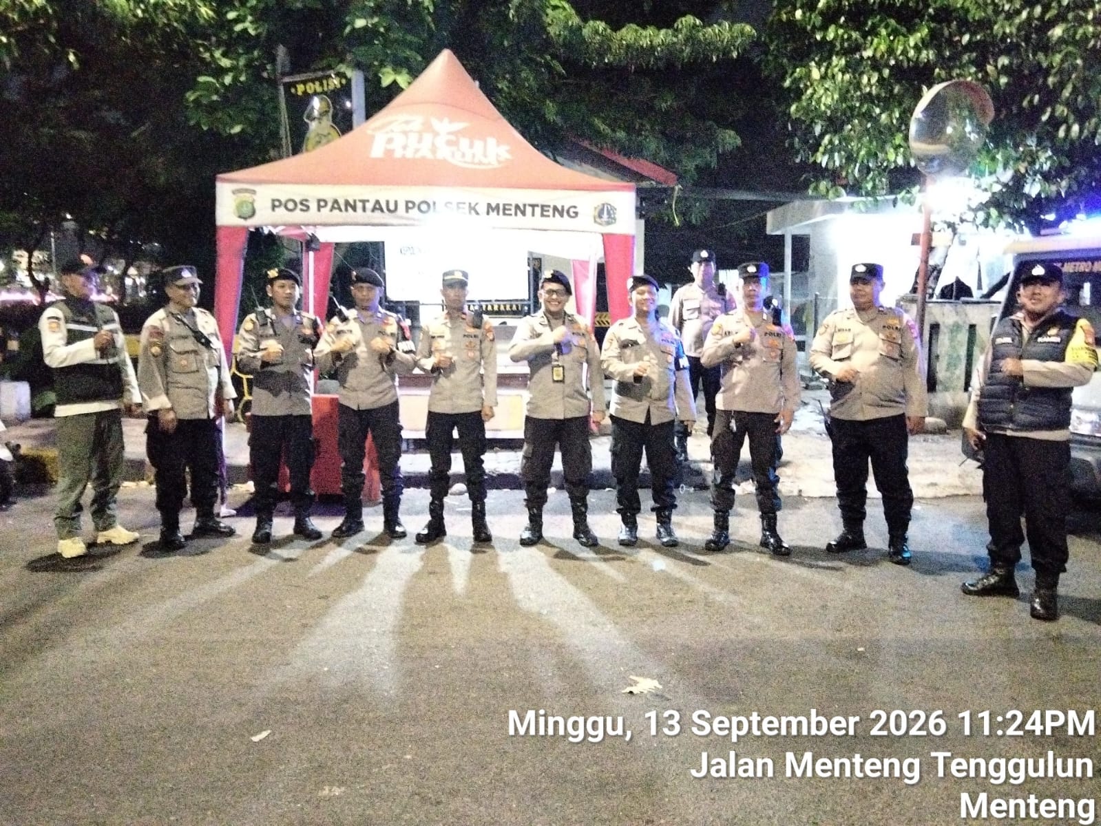 Senin Malam, Polsek Metro Menteng Perkuat Pengawasan di Jalur Menteng-Tenggulun