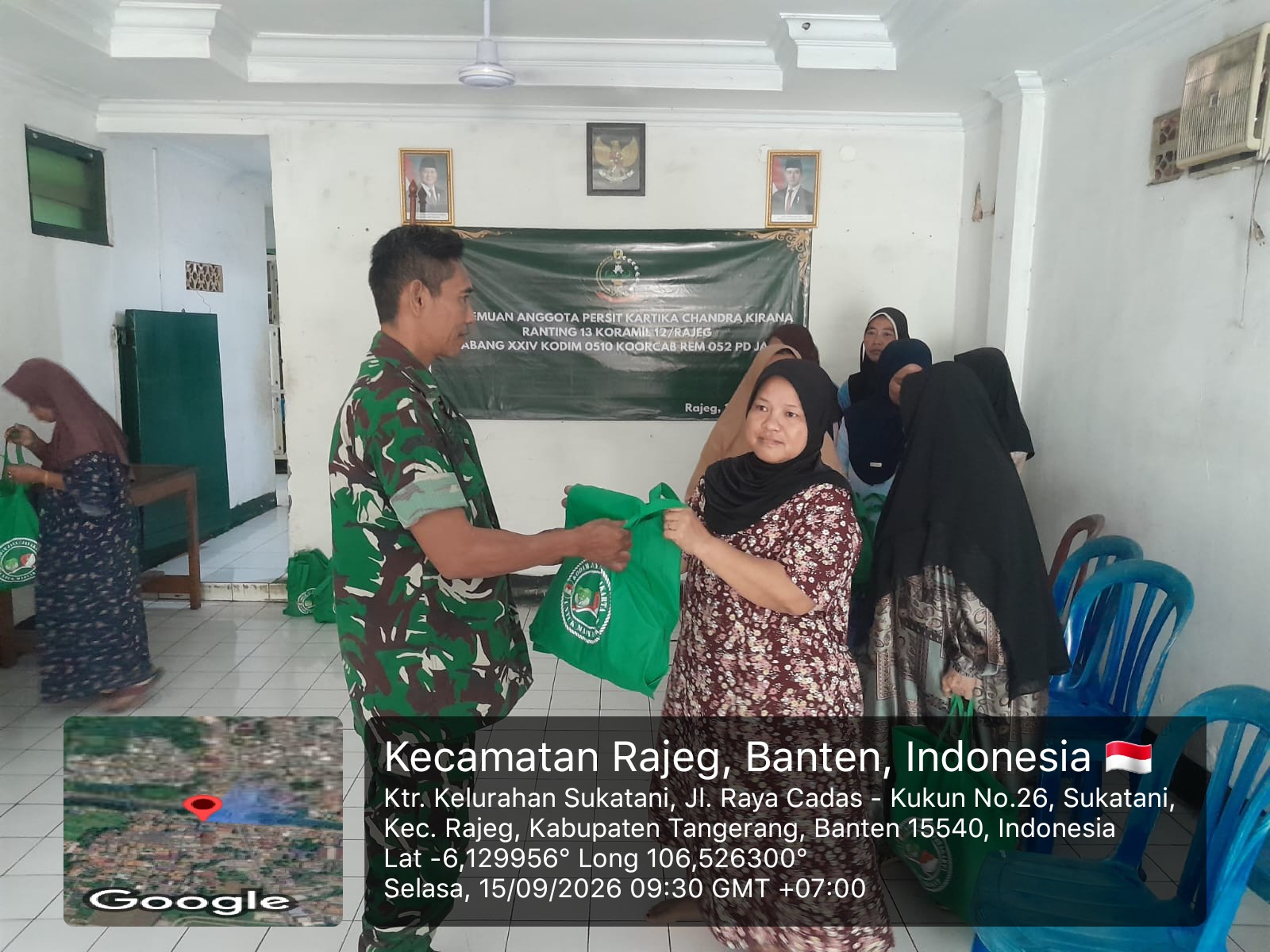 Danramil Rajeg Pimpin Baksos Dan Komsos Jaga Jakarta On The Spot