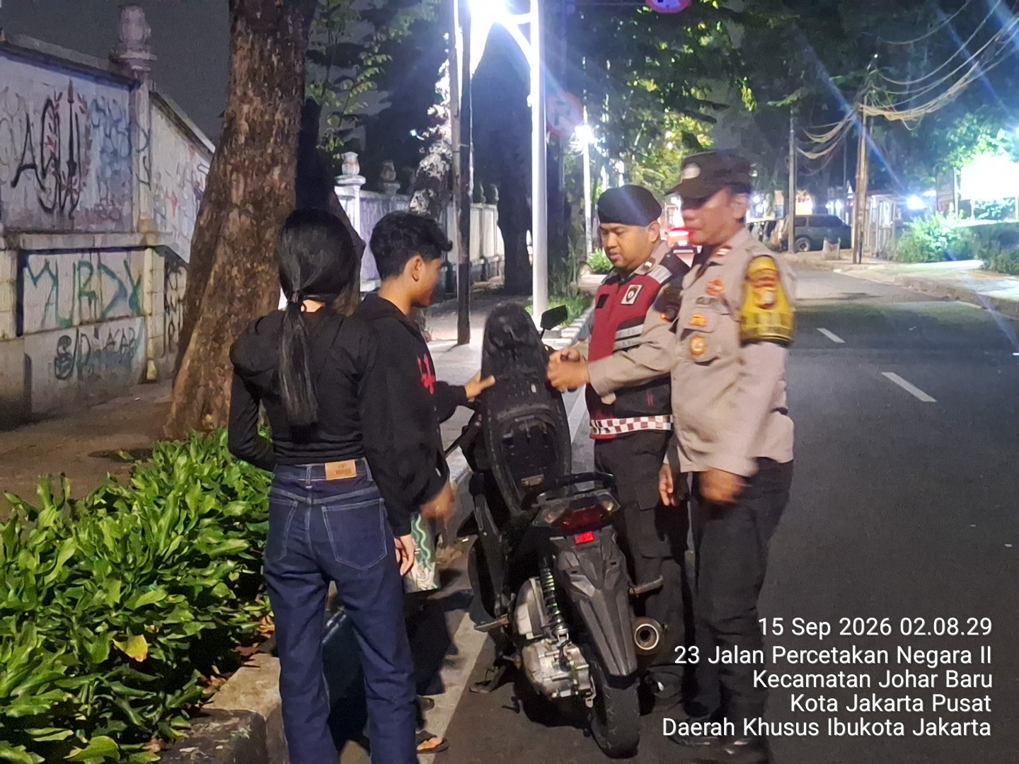 Dini Hari Disisir, Cipkon Polsek Johar Baru Tak Beri Celah Begal dan Kejahatan Jalanan