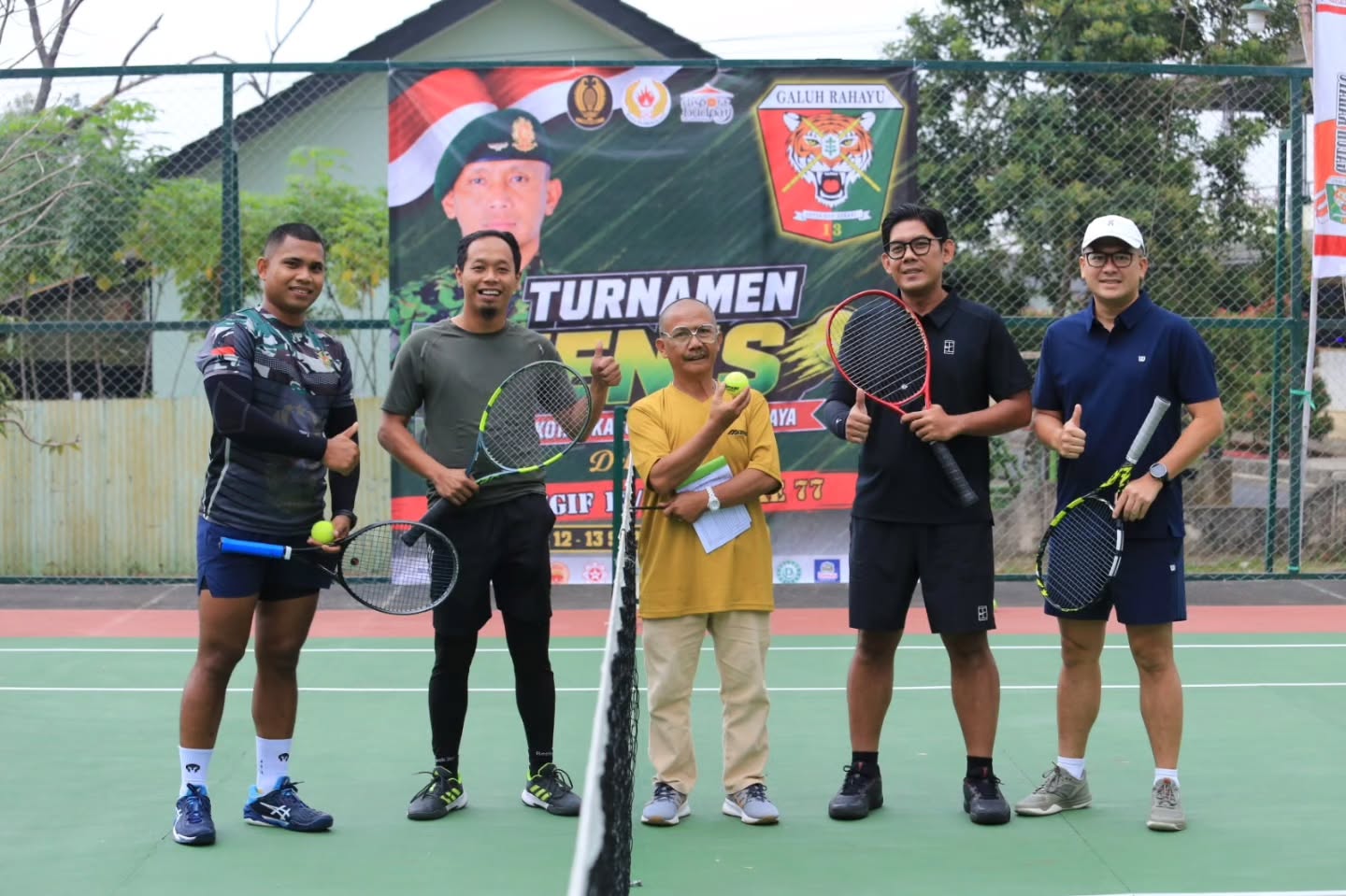 Turnamen Tenis Tutup Rangkaian HUT Ke-77 Brigif 13/Galuh Rahayu
