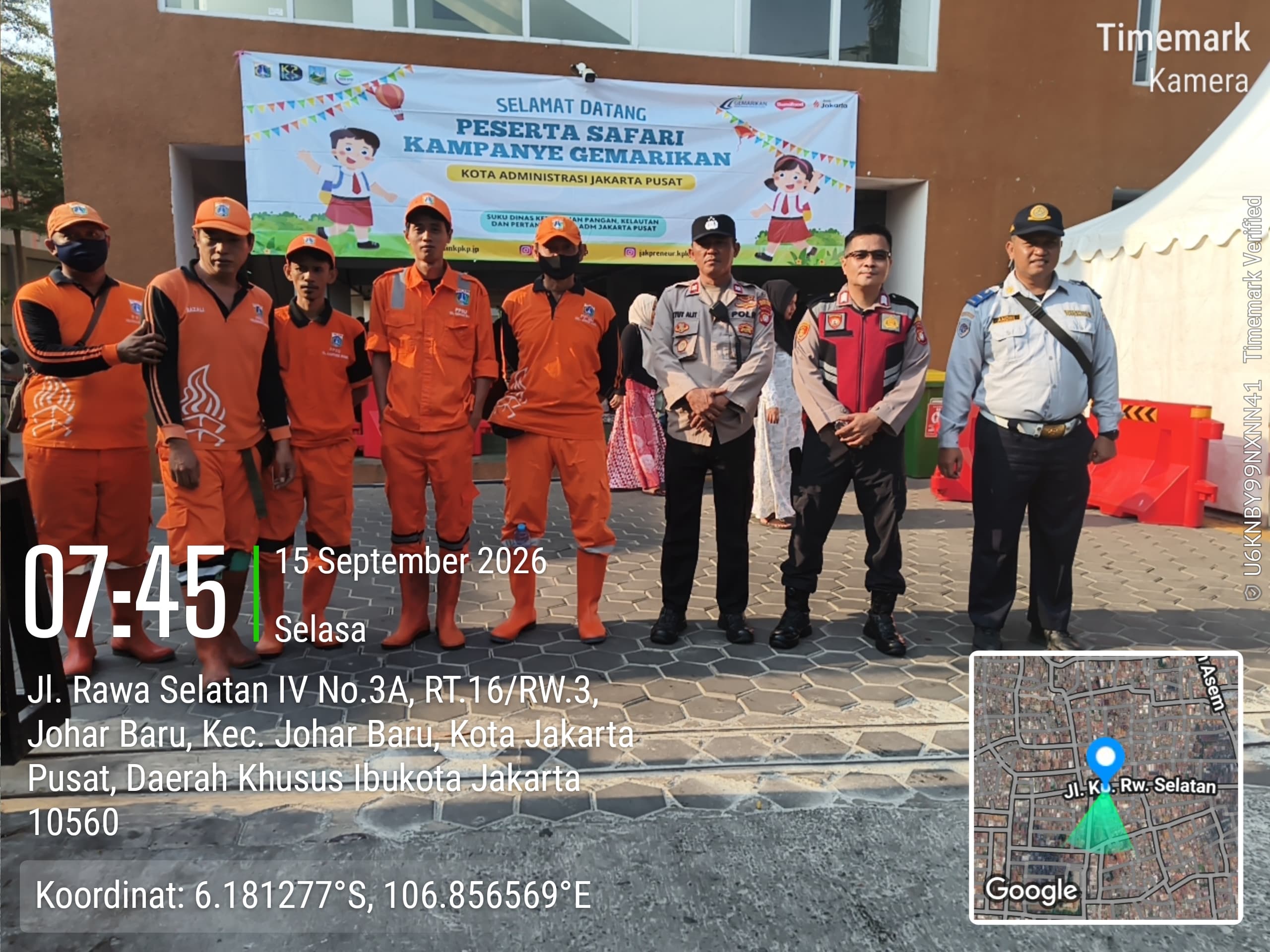 Pengamanan dan Pelayanan Safari Gemarikan, Polsek Johar Baru Pastikan Kegiatan Masyarakat Berjalan Aman