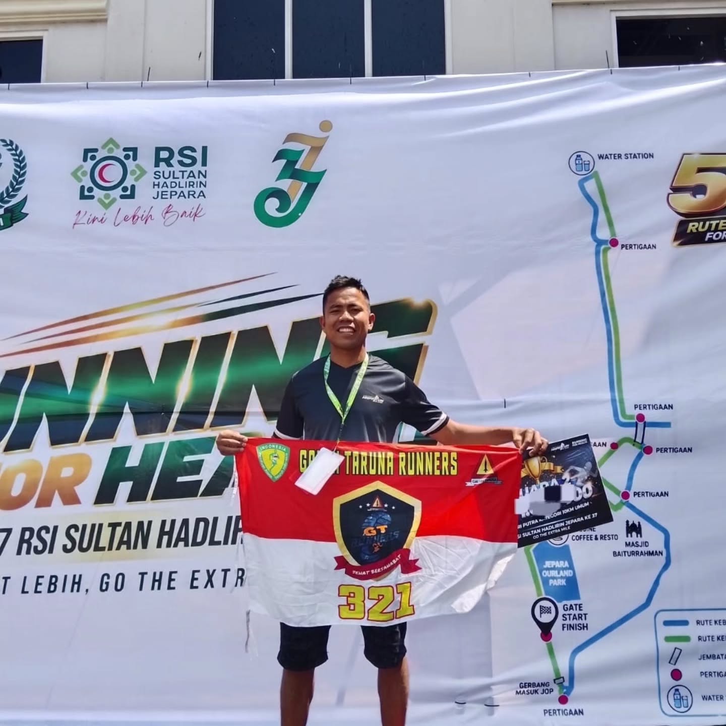 Tiga Prajurit Yonif 321/GT Sapu Bersih Podium HAP RUN RSI Jepara Jateng 2026