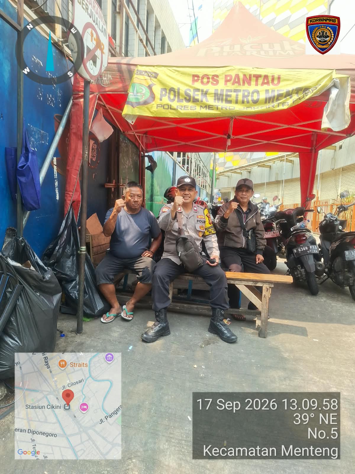 Bhabinkamtibmas Perkuat Koordinasi Keamanan di Sekitar Cikini Gold Center