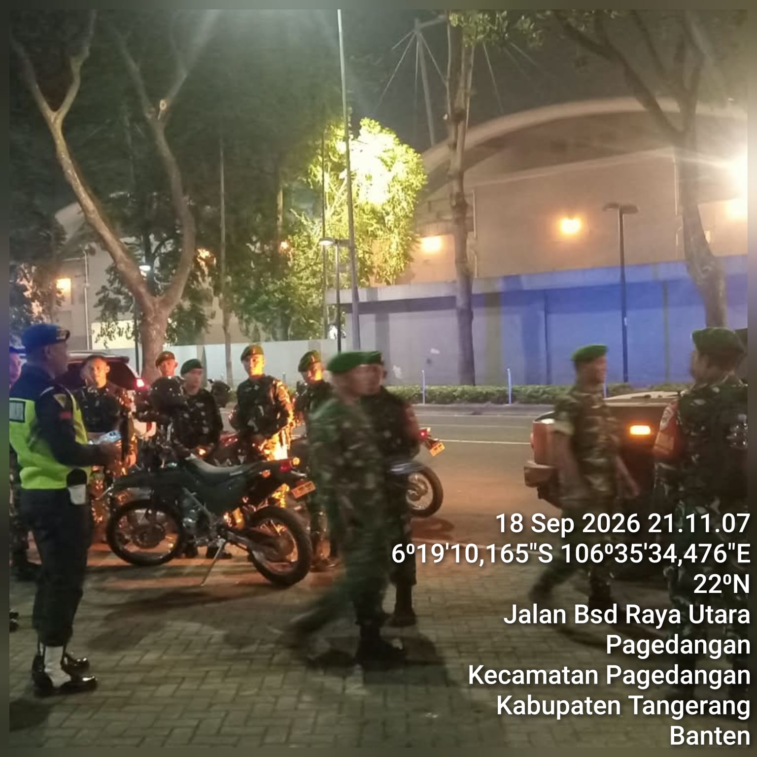 Koramil 03/Legok Gelar Patroli Malam, Antisipasi Daerah Rawan Begal