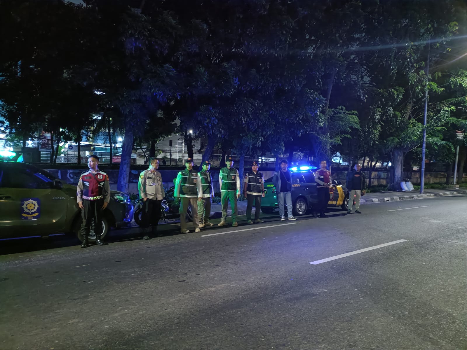 Patroli Dan Strong Point Jelang Dini Hari, Polsek Sawah Besar Cegah Kejahatan Jalanan