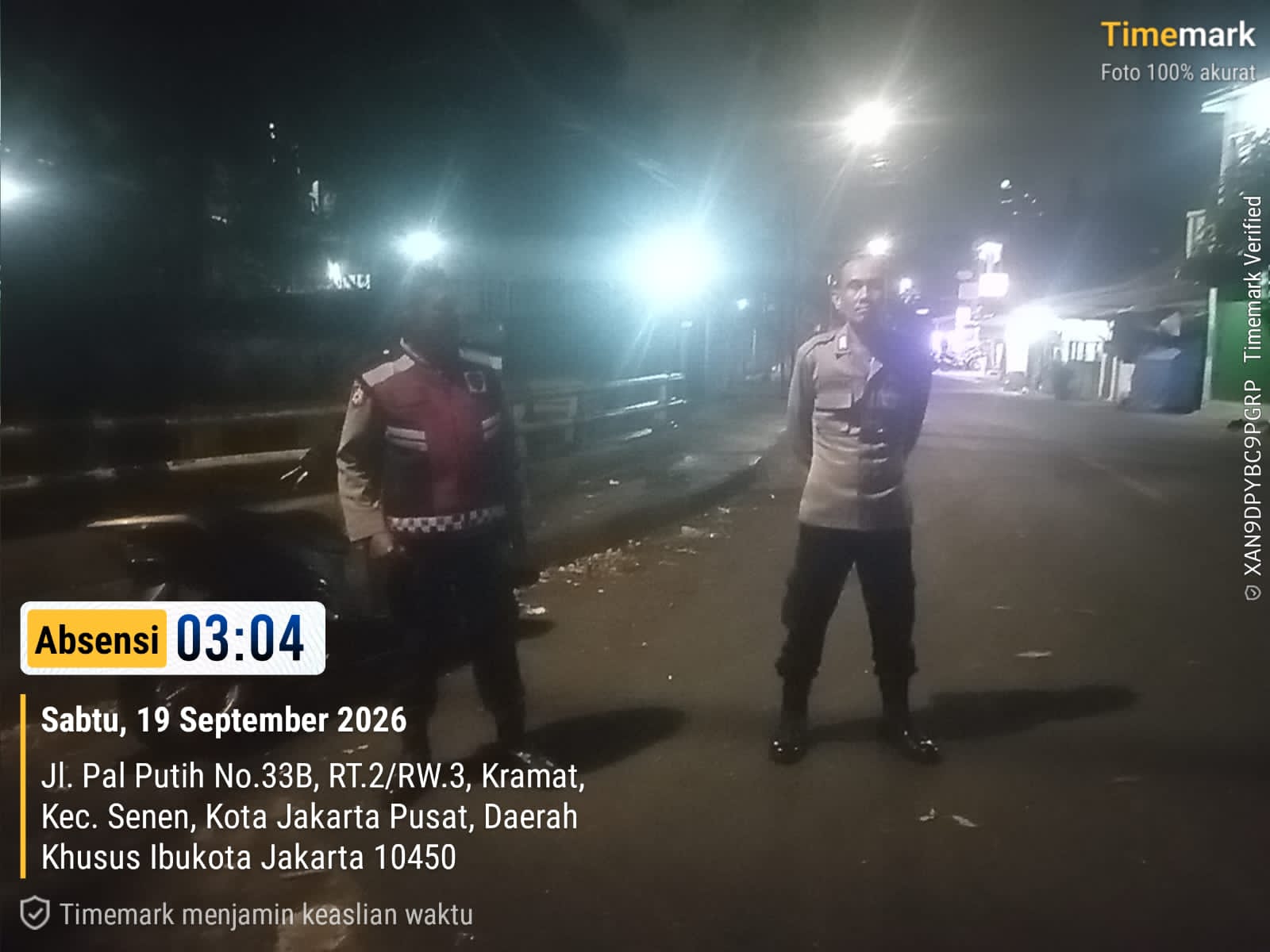 Polisi Patroli Dini Hari di Senen Antisipasi Gangguan Kamtibmas Beri Rasa Aman Kepada Masyarakat