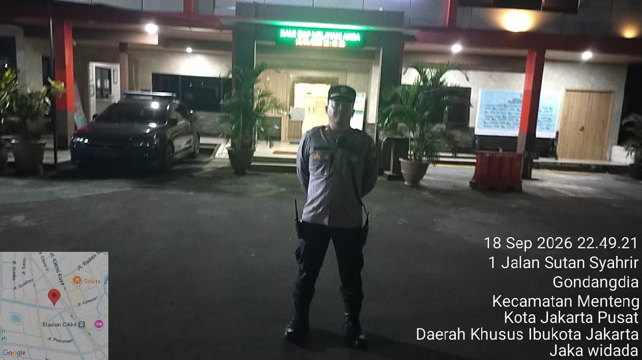 Sebelum Gangguan Muncul, Patroli Malam Polsek Menteng Diperkuat