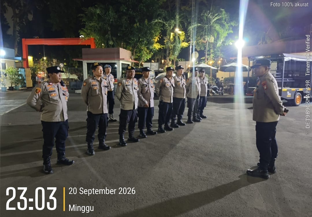 Apel Patroli Cipkon Tiga Pilar, Polsek Metro Menteng Perkuat Pengamanan Malam Hari