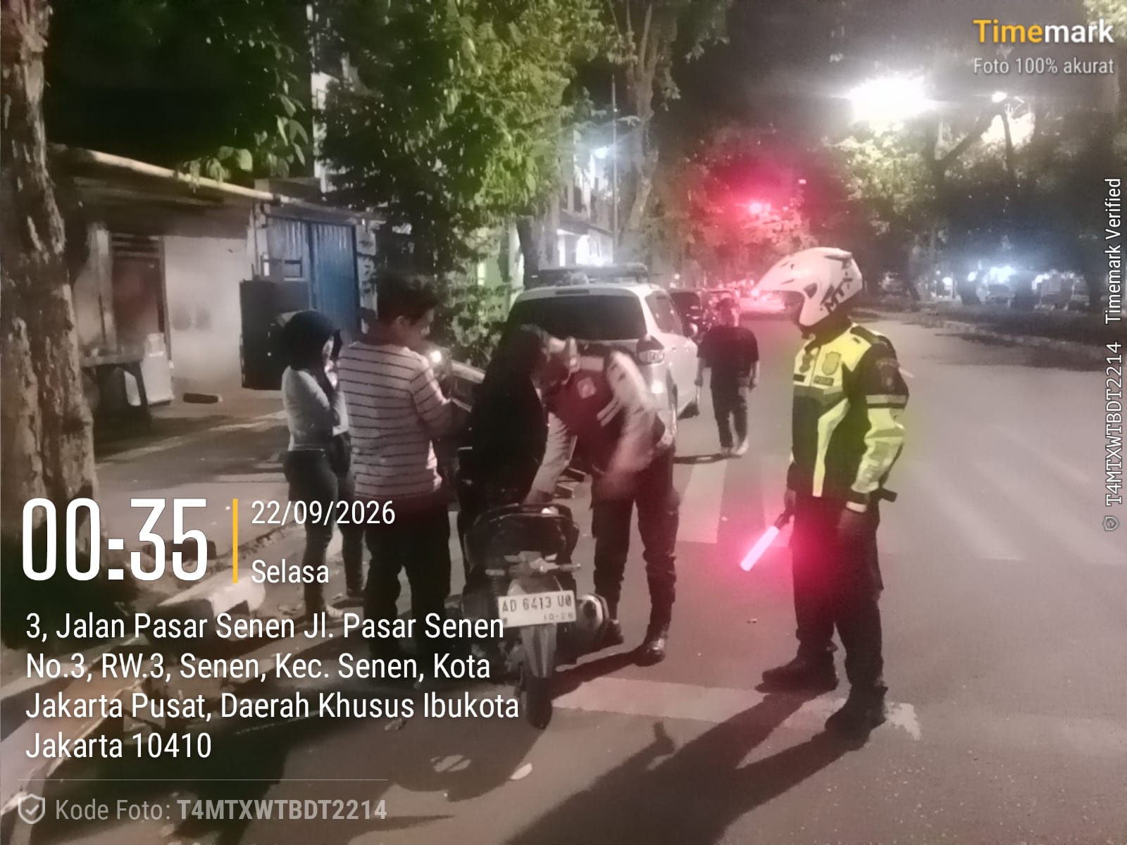 Polsek Senen Gelar Operasi Stasioner Dini Hari, Sasar Kejahatan Jalanan