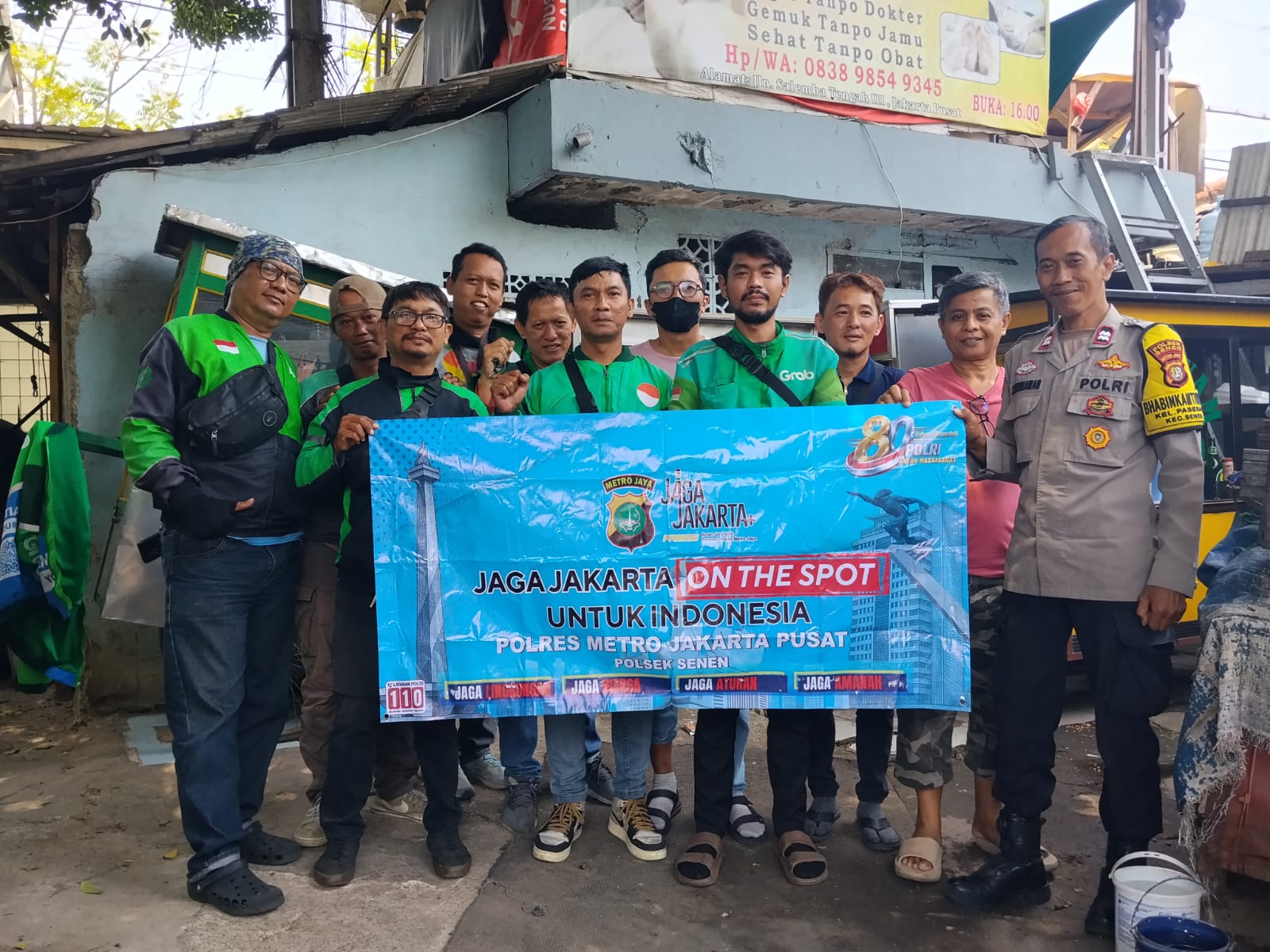 Polsek Senen Gelar Jaga Jakarta On The Spot Bersama Ojol dan Warga Paseban