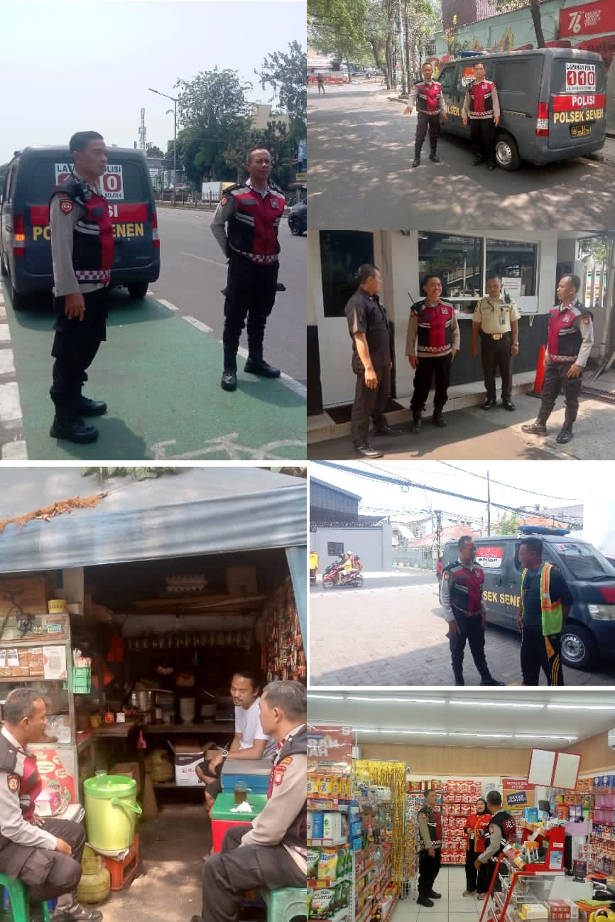 Patroli Siang Polsek Senen Sasar Titik Rawan, Antisipasi 3C hingga Tawuran Pelajar