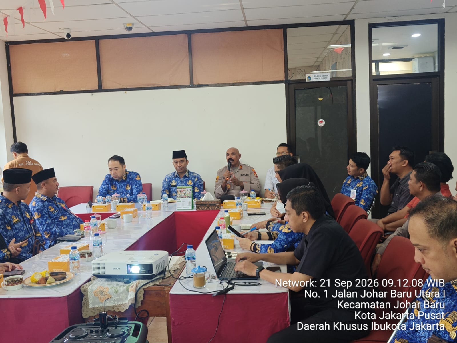 Rakor Muspika Johar Baru, Tiga Pilar Perkuat Sinergi Jaga Keamanan dan Ketertiban Wilayah