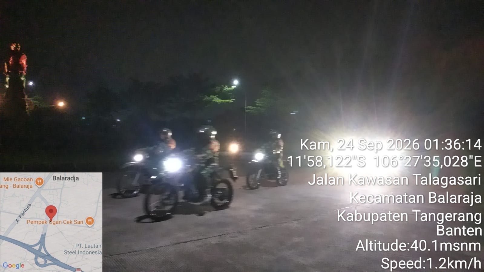 Intensifkan Keamanan Wilayah, Koramil 05/Balaraja Gelar Patroli Bersama Polsek