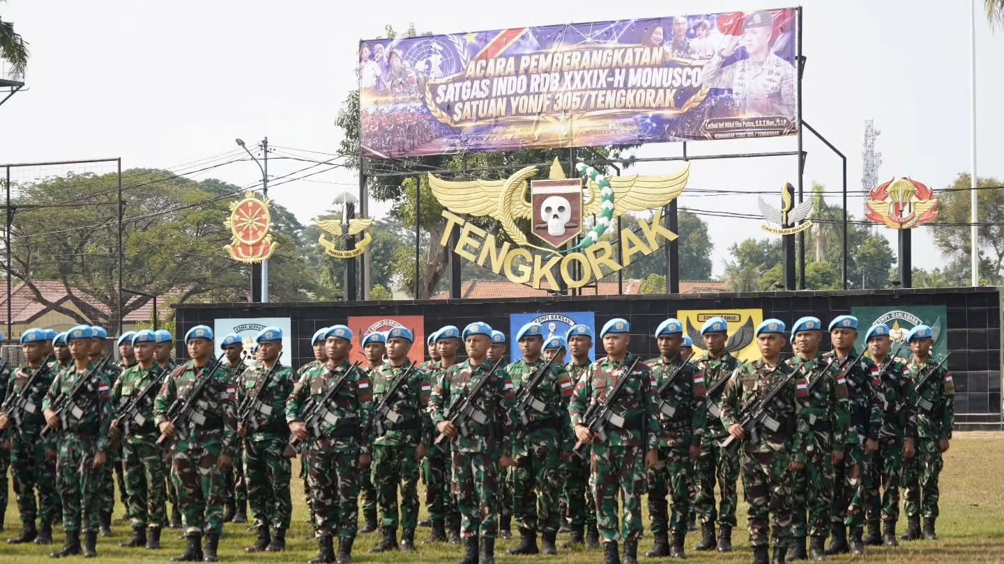 Prajurit Yonif 305/Tengkorak Diberangkatkan Mengemban Misi Perdamaian MONUSCO
