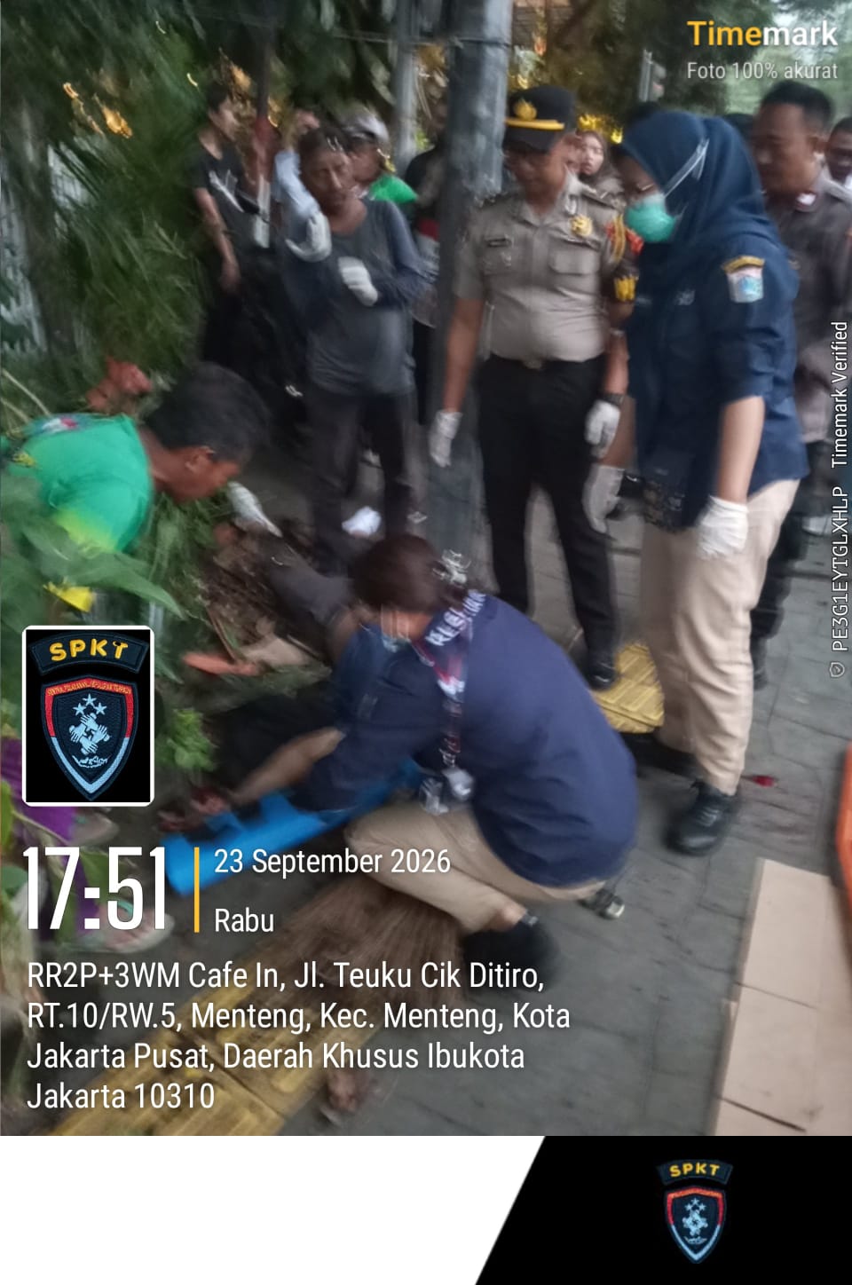 Laporan 110 Masuk, Polisi Bergerak Tangani Kecelakaan di Jalan Cik Ditiro