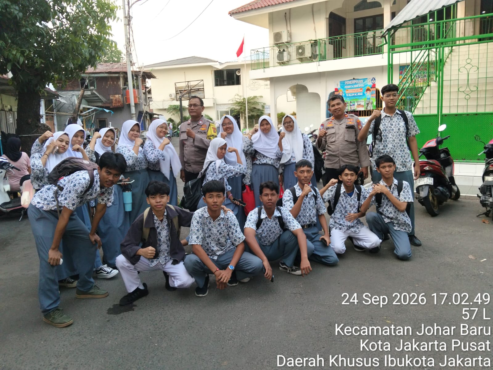 Cegah Pelajar Terprovokasi, Polsek Johar Baru Monitoring Sekolah Al Jihad