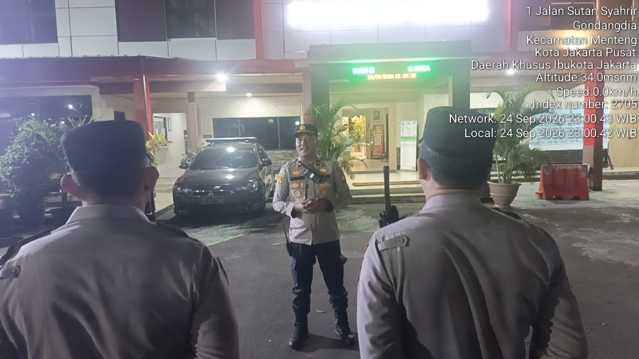 Patroli Cipkon Bergerak Malam Hari, Polisi Kawal Keamanan Wilayah Menteng