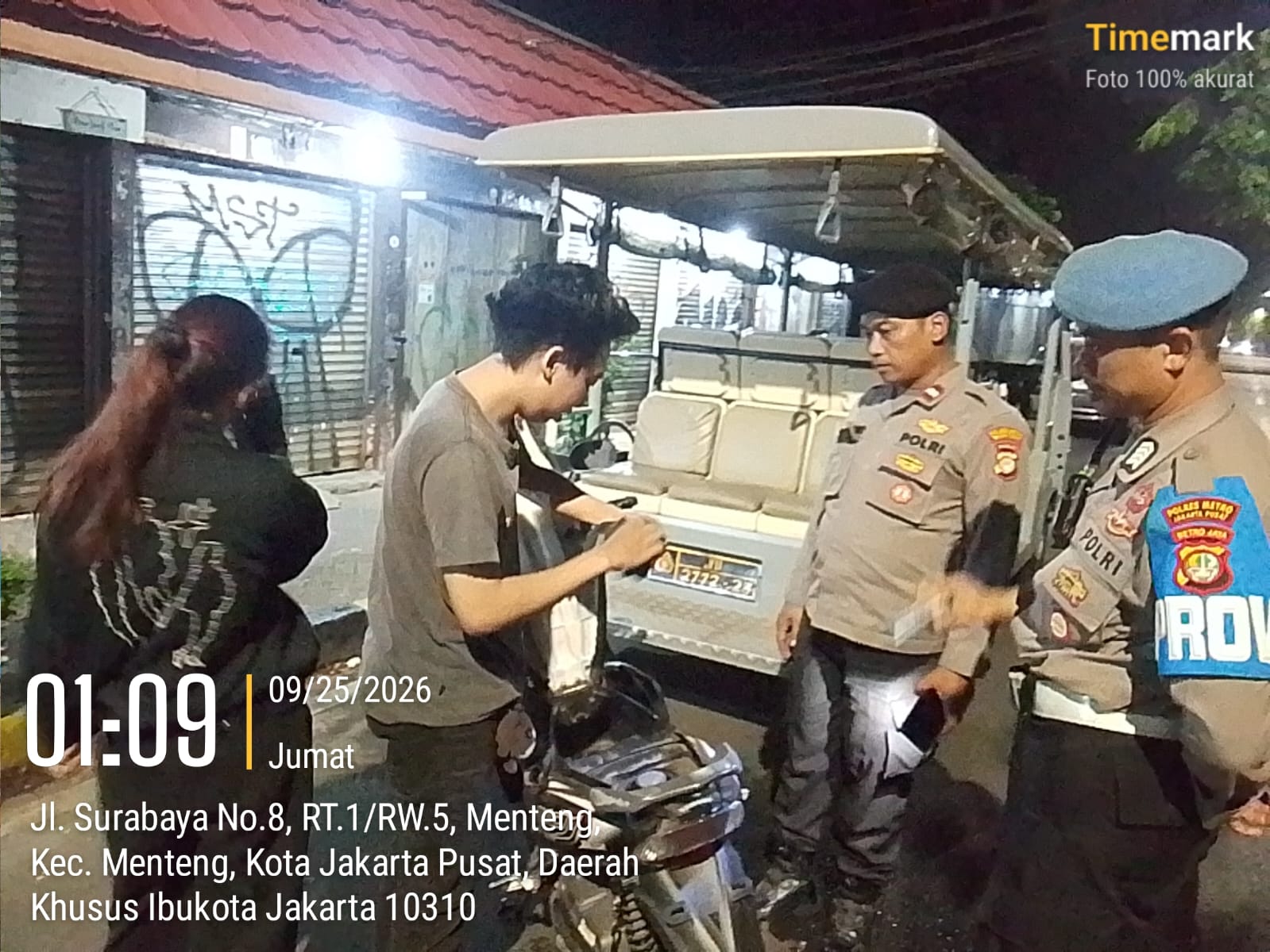 Polisi Periksa Pengendara Dini Hari, Tiga Motor Diamankan di Menteng