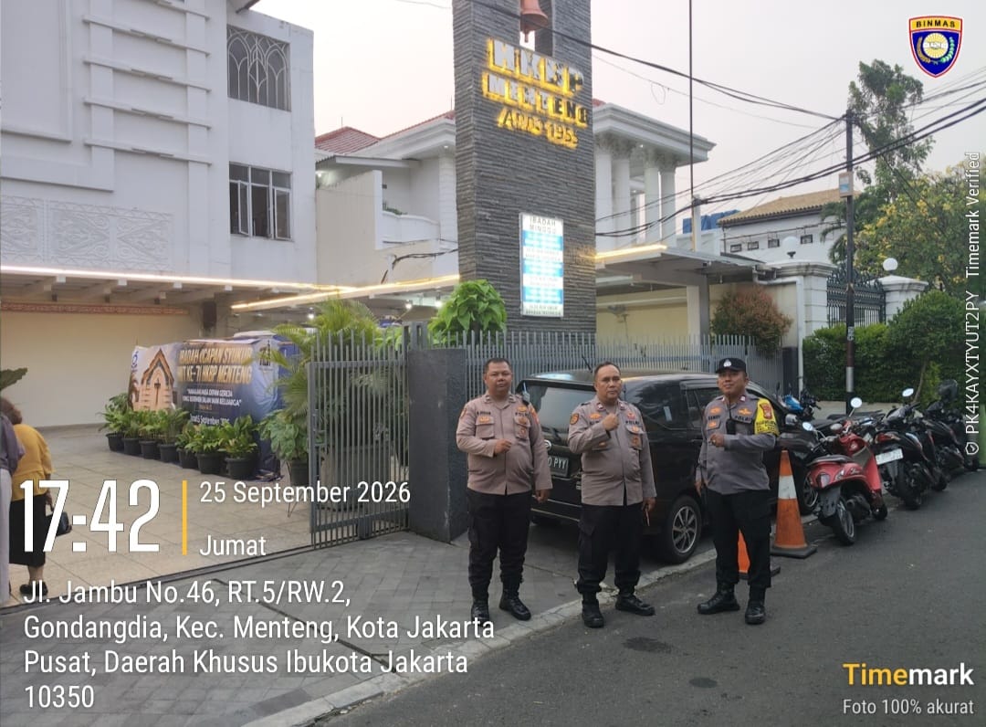 400 Jemaat Hadiri HUT ke-71 HKBP Menteng, Polisi Kawal Keamanan Hingga Bubaran