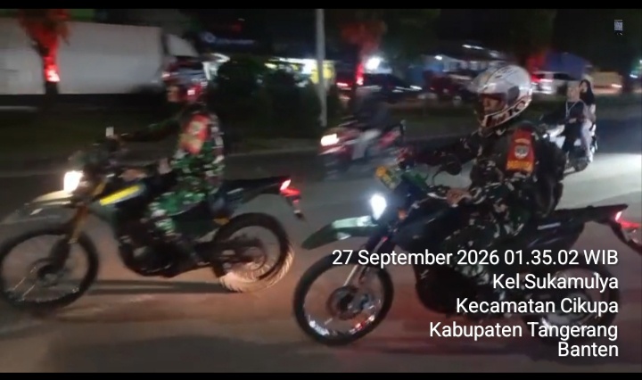 Jaga Stabilitas Keamanan Wilayah, Koramil 04/Cikupa Gelar Patroli Maung