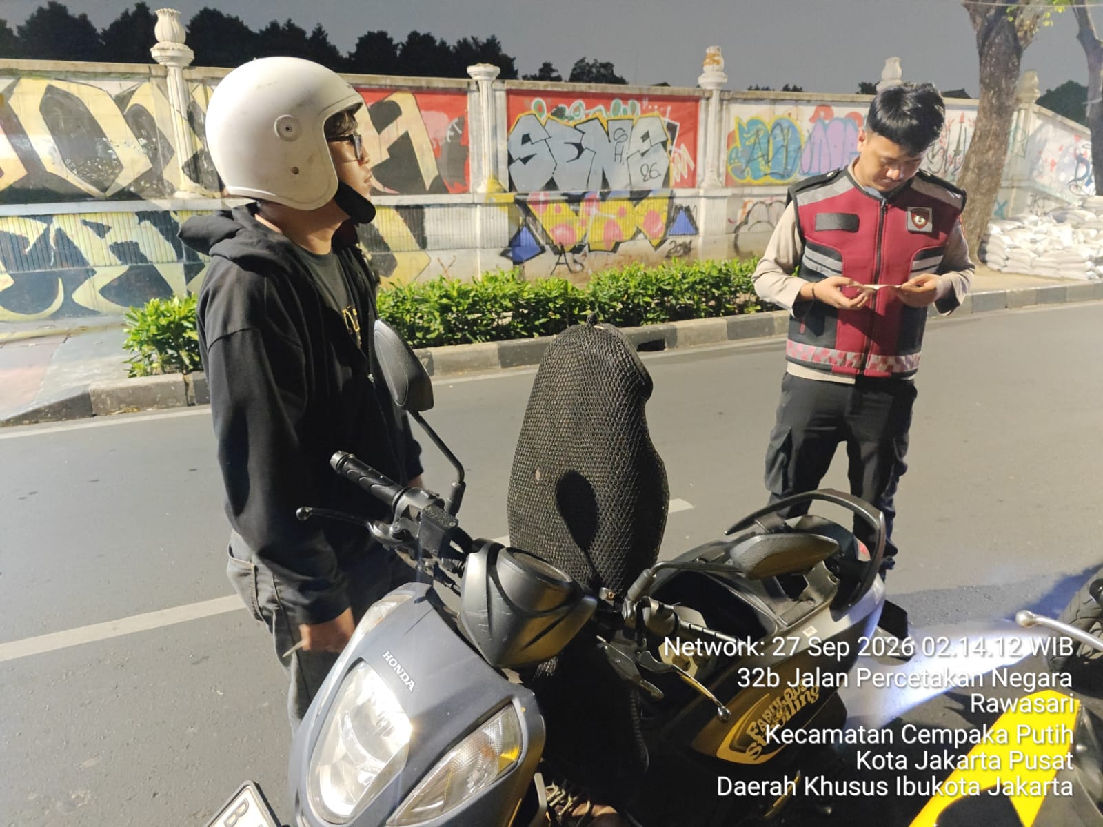 Cegah Kejahatan Jalanan, Polsek Johar Baru Gelar Cipta Kondisi hingga Dini Hari