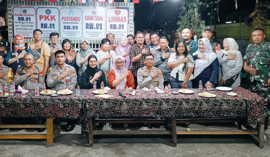 Silaturahmi Kamtibmas Tiga Pilar dan Warga Gunung Sahari Utara Sepakat Cegah Tawuran