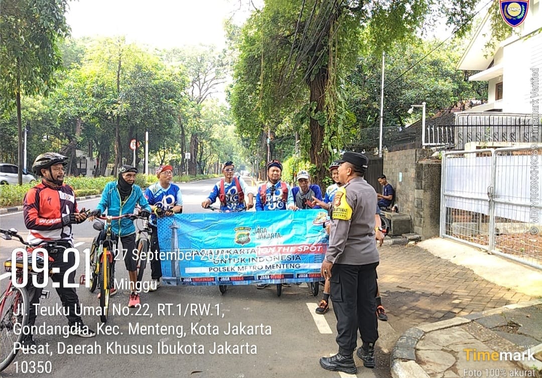 Gowes Tetap Nyaman, Bhabinkamtibmas Ajak Komunitas Sepeda GSS Waspadai Kejahatan Jalanan