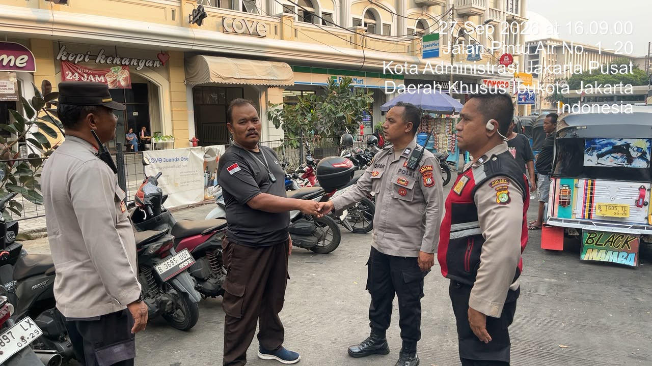 Patroli Sore Polsek Sawah Besar Perkuat Kamtibmas di Area Publik