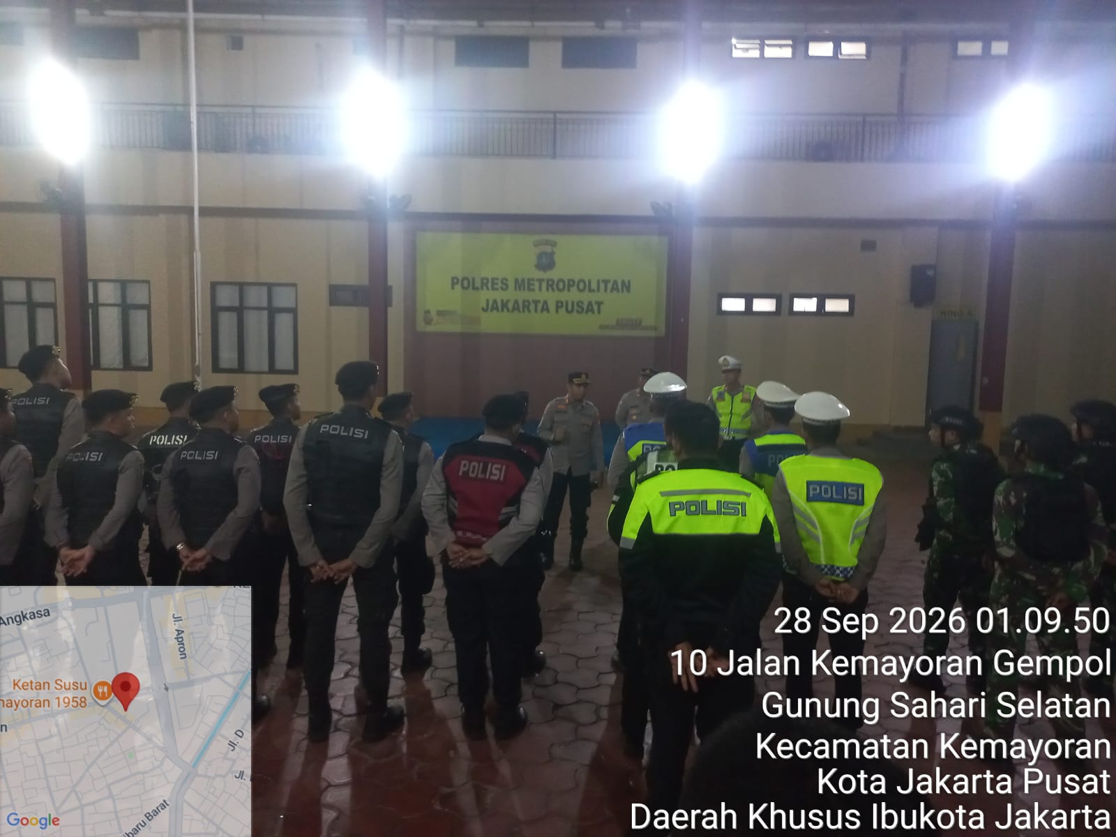 Cipkon Malam Hari, Polres Jakpus Gelar Patroli Skala Besar Antisipasi Kejahatan Jalanan