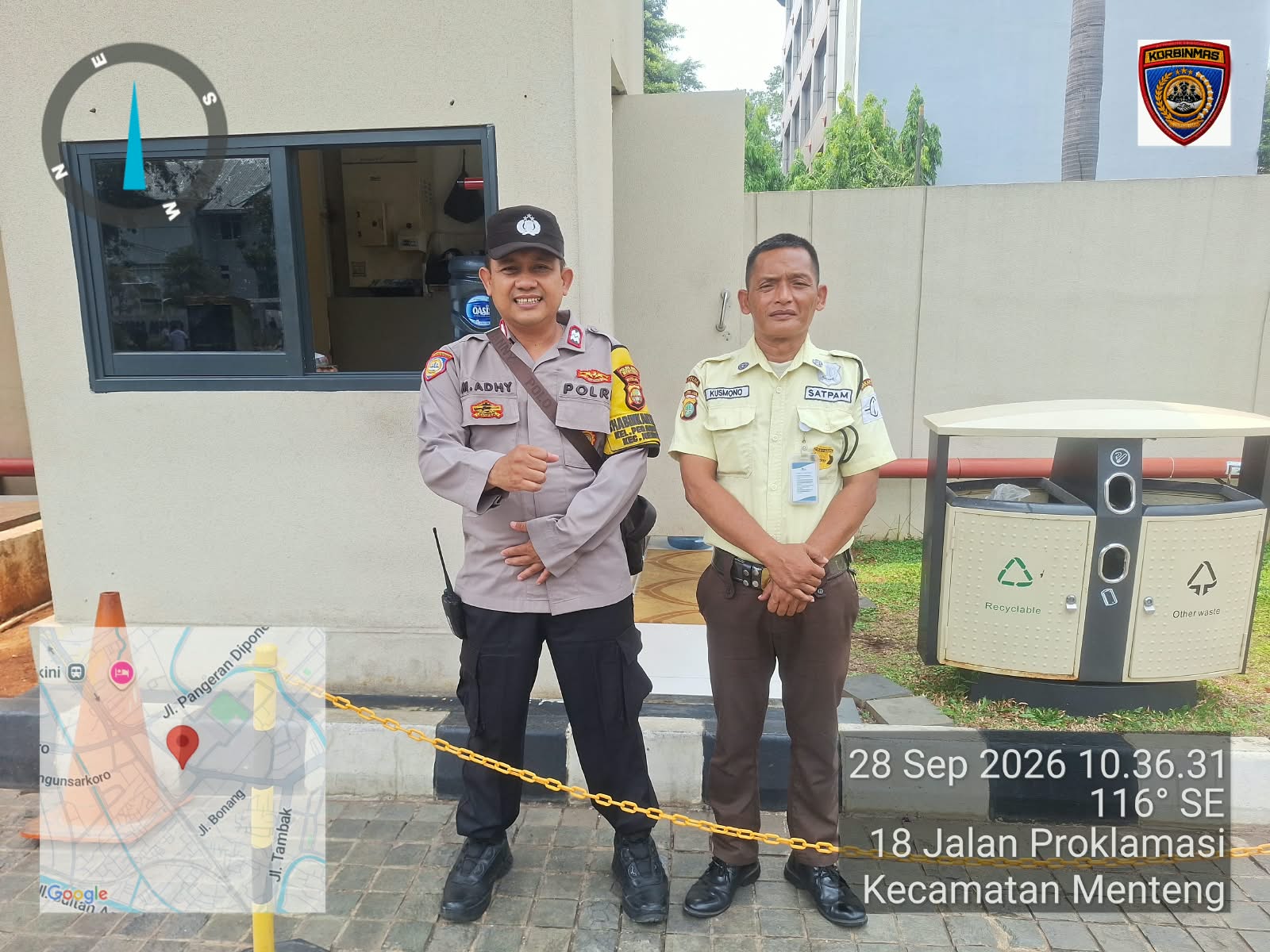 Bhabinkamtibmas Ingatkan Security Gedung SGH Pegangsaan Perketat Pengawasan Tamu dan Cegah Kejahatan