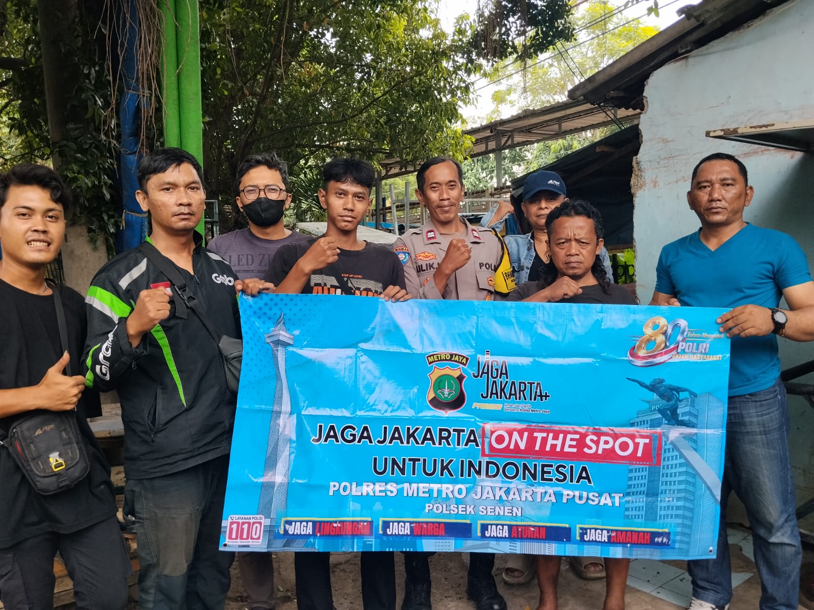 Polsek Senen Gelar Jaga Jakarta On The Spot Bersama Ojol dan Warga Paseban