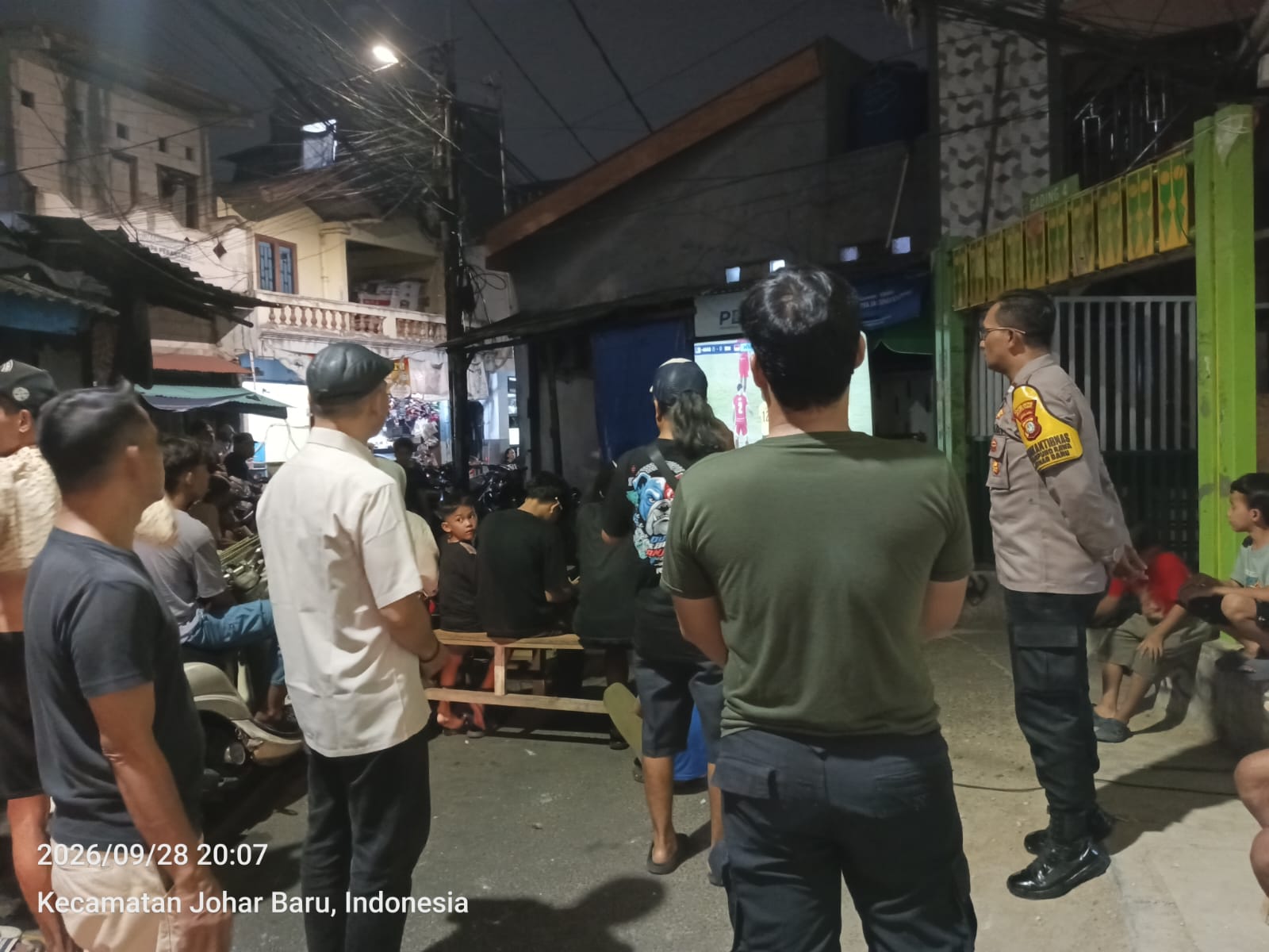 Nobar Indonesia vs Malaysia, Polisi Monitoring dan Jaga Kondusivitas Kampung Rawa
