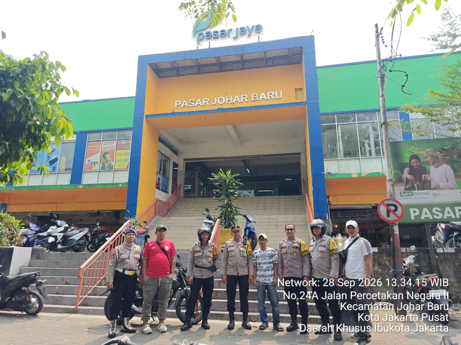 Patroli Cipta Kondisi Siang Hari, Polsek Johar Baru Antisipasi Gangguan Kamtibmas