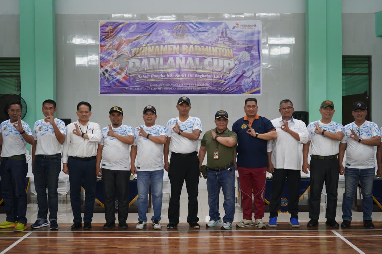 Semangat Sportivitas Warnai Pembukaan Turnamen Badminton Danlanal Cup Dalam Rangka HUT Ke-81 TNI AL