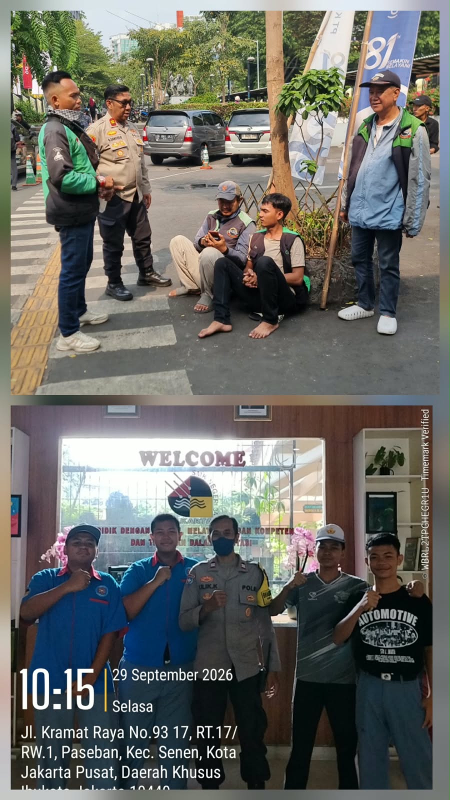 Polisi Sambangi Stasiun Pasar Senen dan SMKN 34, Ingatkan Warga Waspada Gangguan Kamtibmas