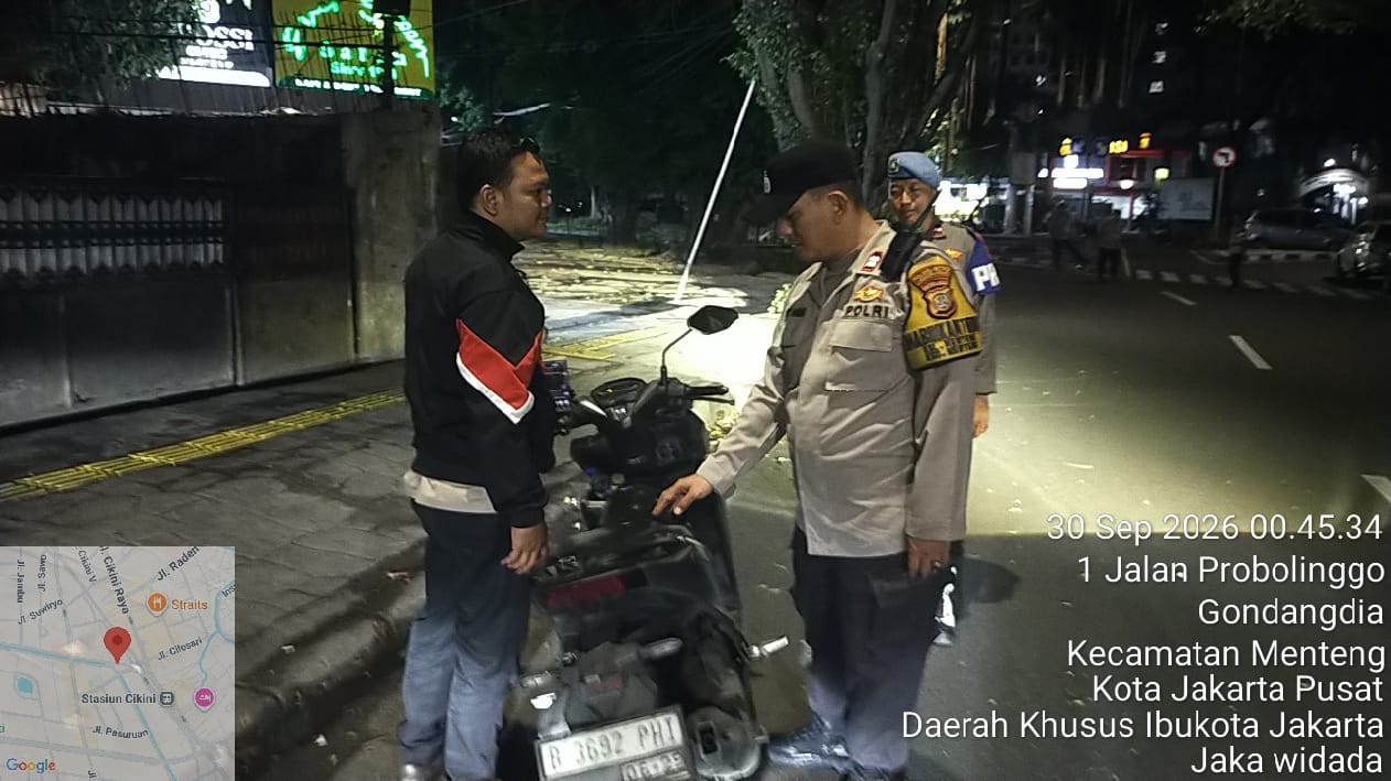 Tiga Motor Diamankan Dalam Pemeriksaan Dini Hari di Menteng