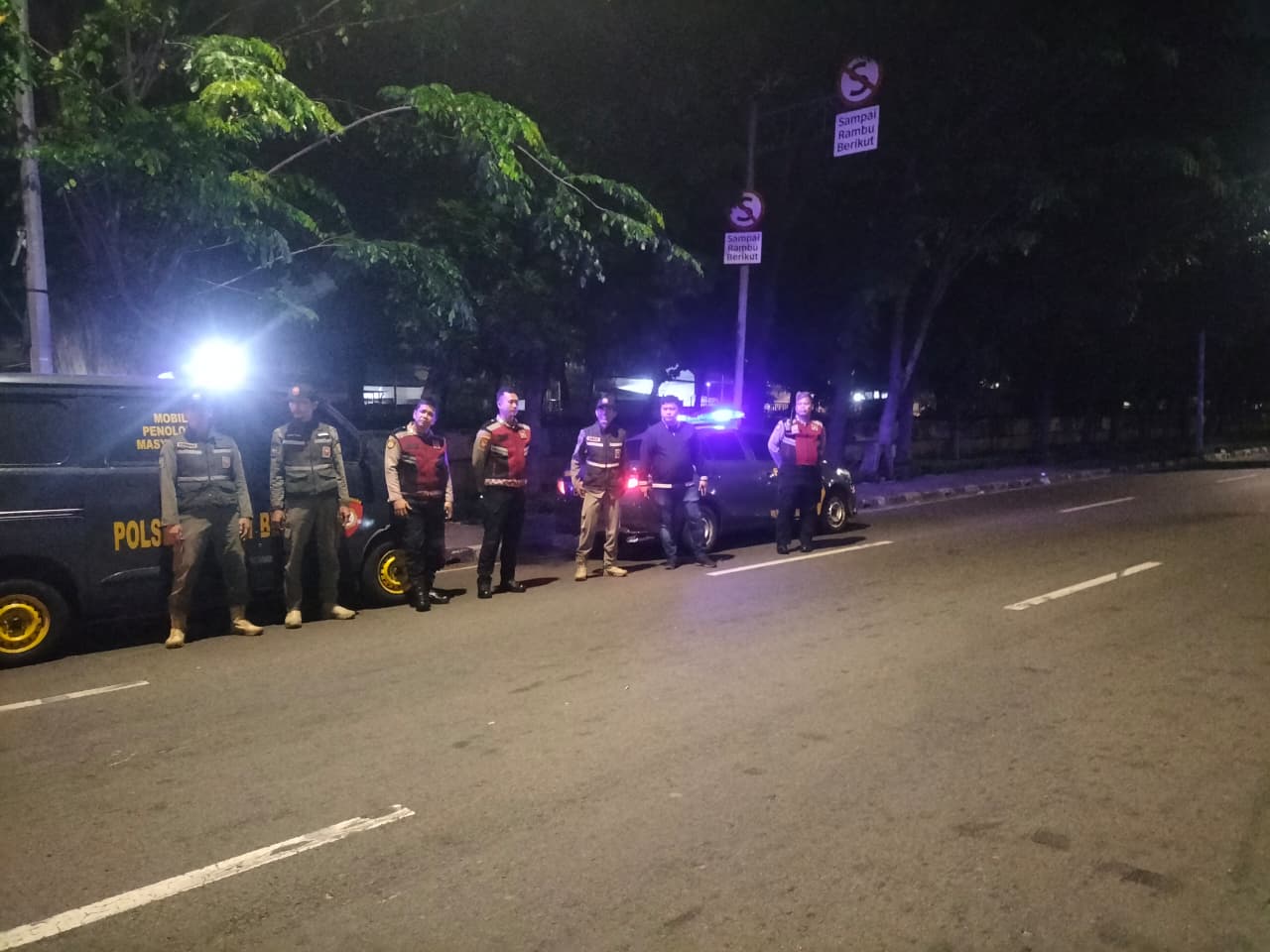 Patroli Cipkon Tiga Pilar Sawah Besar Perkuat Strong Point Cegah Balap Liar