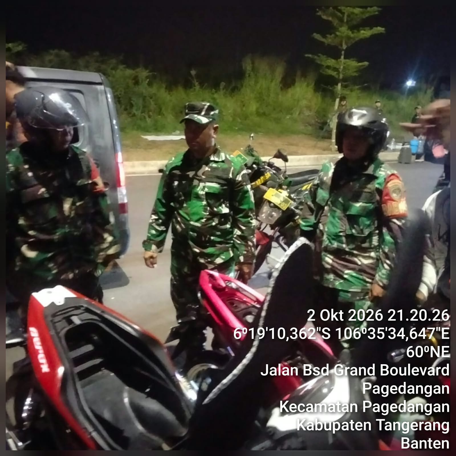 Koramil 03/Legok Gelar Patroli Berkendara Maung, Ciptakan Wilayah Aman dan Kondusif