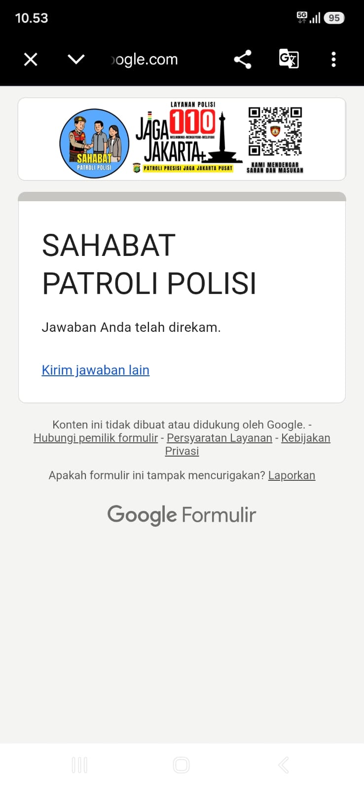 Patroli Jalan Kaki di Kawasan BPOM, Polisi Sampaikan Pesan Kamtibmas kepada Security