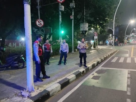 Patroli Cipkon di TL Rawasari, Polsek Cempaka Putih Antisipasi Balap Liar dan Tawuran