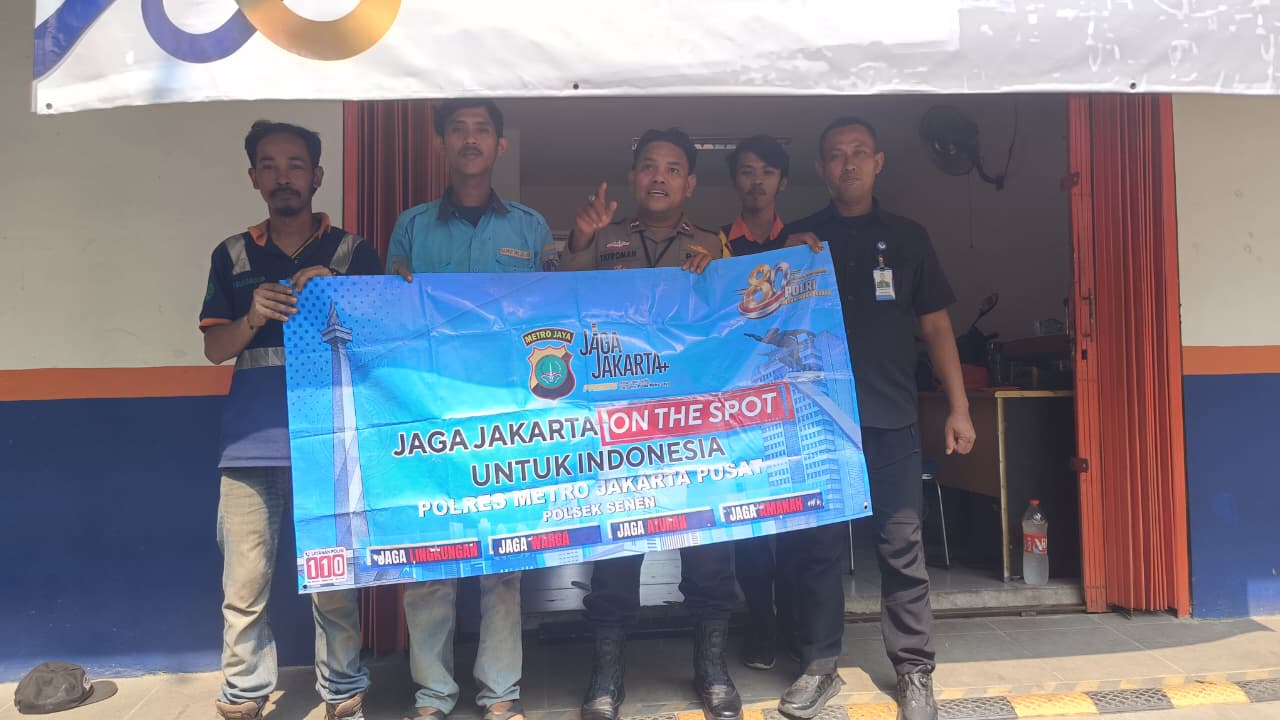 Polsek Senen Gelar Jaga Jakarta On The Spot di KAI Logistik, Sampaikan Pesan Kamtibmas