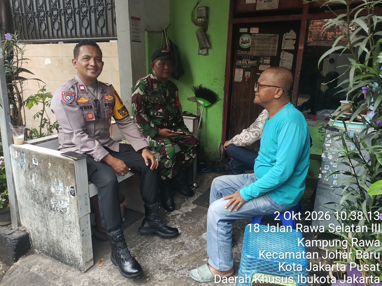 Sapa Warga Kampung Rawa, Bhabinkamtibmas Perkuat Deteksi Dini Kamtibmas